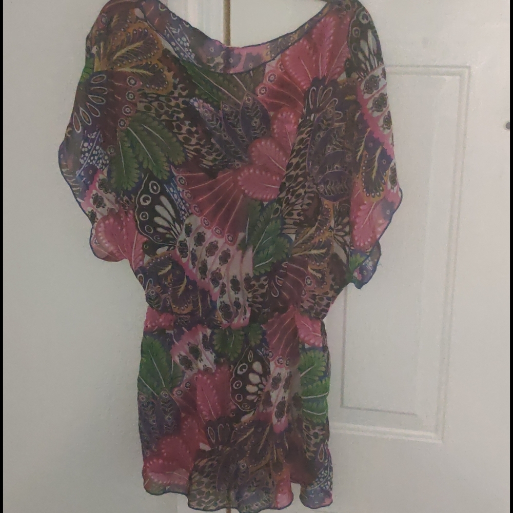 Sheer, floral top